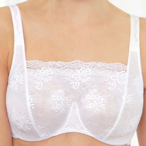 Glamorise Underwire CAMI + BRA Stretch Lace White Sizes 44DD 42DD 40DD & MORE! - Picture 3 of 16